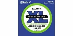 Hot Sale 😉 D'Addario EXL165-6 Nickel Wound 6-String Bass, Long Scale 👍