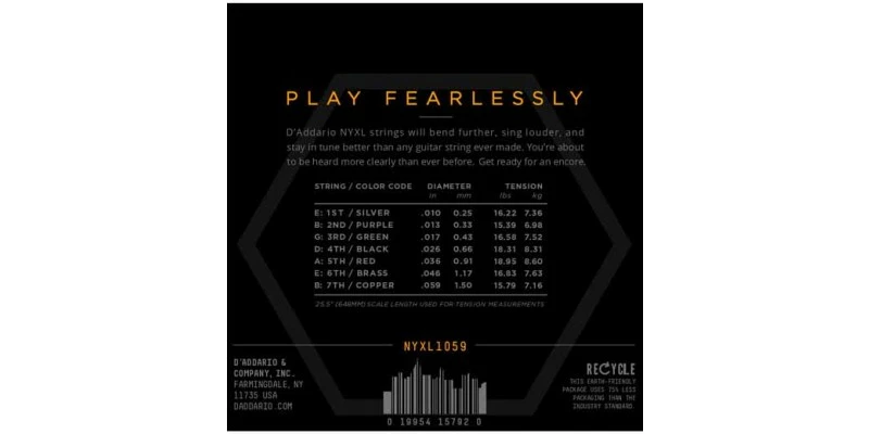 Coupon ๐ D'Addario NYXL1059 Set Of 7 Guitar Strings ๐ 4 Coupon ๐ D'Addario NYXL1059 Set Of 7 Guitar Strings ๐ - Image 2