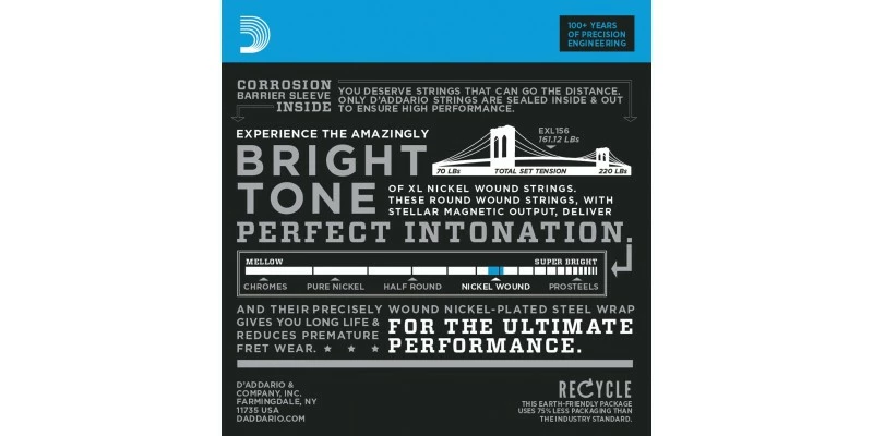 Outlet ⌛ D'Addario EXL156 Nickel Wound, Fender Bass VI, 24-84 Strings 😉 4 Outlet ⌛ D'Addario EXL156 Nickel Wound, Fender Bass VI, 24-84 Strings 😉 - Image 2