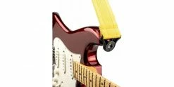 Brand new ✔️ D'Addario Auto Lock Guitar Strap Mellow Yellow 🤩 -Cheap Guitar Store daddario auto lock guitar strap mellow yellow on guitar