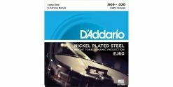 Best Pirce ❤️ D'Addario EJ60 5-String Banjo, Nickel, Light, 9-20 Strings 💯