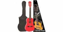 Coupon 🎁 Encore 1/2 Size Classical Guitar Pack Metallic Red 👏