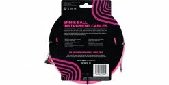 Best Pirce ✨ Ernie Ball 25 Foot Braided Straight/Angle Instrument Cable Neon Pink 👍 -Cheap Guitar Store ernie ball 25 foot braided straight angle instrument cable neon pink back