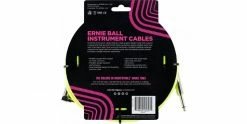 Deals 😍 Ernie Ball 25 Foot Braided Straight/Angle Instrument Cable Neon Yellow 🧨 -Cheap Guitar Store ernie ball 25 foot braided straight angle instrument cable neon yellow back