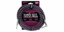 Top 10 👍 Ernie Ball 25 Foot Braided Straight/Angle Instrument Cable Red/Blue/White 👏