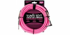 Budget π Ernie Ball 18 Foot Braided Straight/Angle Instrument Cable Neon Pink π
