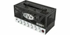 Flash Sale 🥰 EVH 5150III 15W LBX Black/White Head Guitar Amp 🥰 -Cheap Guitar Store evh 5150iii 15w lbx black white head guitar amp top angle