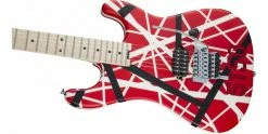Wholesale 😉 EVH Striped Series 5150 Red, Black And White Stripes ✔️ -Cheap Guitar Store evh striped series 5150 body up