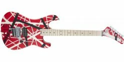 Wholesale 😉 EVH Striped Series 5150 Red, Black And White Stripes ✔️ -Cheap Guitar Store evh striped series 5150 top