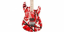 Budget 🔥 EVH Striped Series Red With Black Stripes 🌟 -Cheap Guitar Store evh striped series red with black stripes thumb