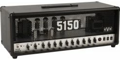 Budget 🔔 EVH 5150 Iconic Series 80W Head & 4x12 Half Stack Package Black 🛒 -Cheap Guitar Store evh 5150 iconic series 80w head black front angle 1