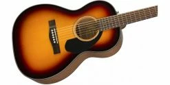 Discount 🛒 Fender CP-60S 3-Colour Sunburst Acoustic Parlour Guitar ⭐ -Cheap Guitar Store fender cp 60s 3 colour sunburst acoustic parlour guitar body angle