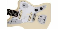 New ⭐ Fender Johnny Marr Jaguar Guitar Olympic White 🎉 -Cheap Guitar Store fender johnny marr jaguar guitar olympic white body angle 1