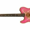 Best deal 🎁 Fender American Acoustasonic Telecaster Left Handed Pink Paisley 👏 -Cheap Guitar Store fender limited edition american acoustasonic telecaster left handed pink paisley front 3