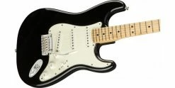 Cheap 😍 Fender Player Stratocaster Black Maple 🔔 -Cheap Guitar Store fender player stratocaster maple fingerboard black body angle