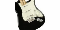 Cheap 😍 Fender Player Stratocaster Black Maple 🔔 -Cheap Guitar Store fender player stratocaster maple fingerboard black body detail