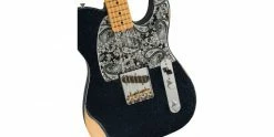 New ❤️ Fender Brad Paisley Esquire Black Sparkle 🥰 -Cheap Guitar Store fender brad paisley esquire black sparkle maple body detail