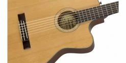 Outlet 🔔 Fender CN-140SCE Nylon Thinline Electro-Classical Guitar 😀 -Cheap Guitar Store fender cn 140sce nylon thinline electro acoustic guitar body detail