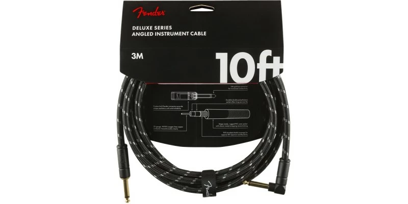 Best Sale 🎉 Fender Deluxe Series Instrument Cable 10 Foot Straight/Angle Black Tweed 🎉 3 Best Sale 🎉 Fender Deluxe Series Instrument Cable 10 Foot Straight/Angle Black Tweed 🎉