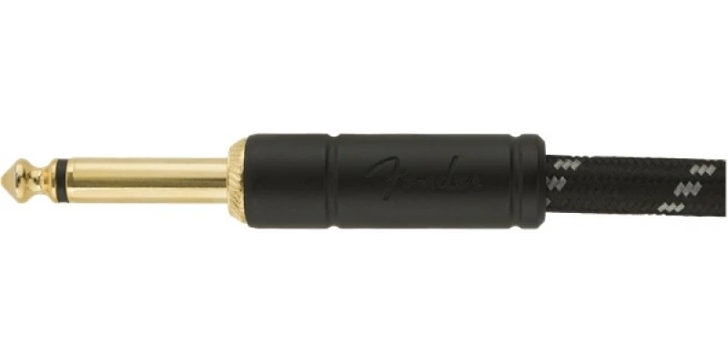 Budget 😍 Fender Deluxe Series Instrument Cable 18.6 Foot Straight/Angle Black Tweed 😉 - Image 3