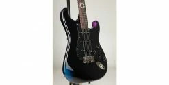 Best Pirce 😉 Fender Final Fantasy XIV Stratocaster 🤩 -Cheap Guitar Store fender final fantasy xiv stratocaster black body angle