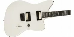 Hot Sale ✨ Fender Jim Root Jazzmaster V4 Satin Arctic White 😍 -Cheap Guitar Store fender jim root jazzmaster satin arctic white body angle