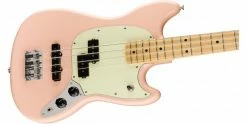 Promo 🌟 Fender Limited Edition Player Mustang Bass PJ Shell Pink ✨ -Cheap Guitar Store fender ltd mustang bass pj shell pink maple body angle