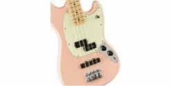 Promo 🌟 Fender Limited Edition Player Mustang Bass PJ Shell Pink ✨ -Cheap Guitar Store fender ltd mustang bass pj shell pink maple body detail