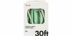 Flash Sale 👏 Fender Original Series Coil Cable 30 Foot Surf Green ⌛ -Cheap Guitar Store fender original series coil cable straight angle 30 foot surf green in packaging