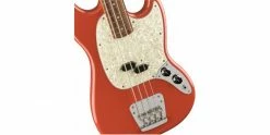 Hot Sale 😉 Fender Vintera 60s Mustang Bass Fiesta Red 🎉 -Cheap Guitar Store fender vintera 60s mustang bass fiesta red body detail
