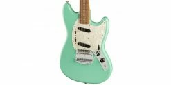 Cheapest ๐คฉ Fender Vintera 60s Mustang Sea Foam Green ๐ 9 Cheapest ๐คฉ Fender Vintera 60s Mustang Sea Foam Green ๐ -Cheap Guitar Store fender vintera 60s mustang seafoam green body angle
