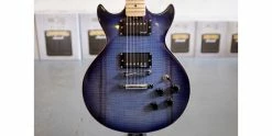 Best Pirce 🥰 Gordon Smith GS Deluxe Heritage Trans Blue ❤️ -Cheap Guitar Store gordon smith gs deluxe heritage trans blue body