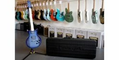Best Pirce 🥰 Gordon Smith GS Deluxe Heritage Trans Blue ❤️ -Cheap Guitar Store gordon smith gs deluxe heritage trans blue with case