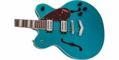 Promo 🎁 Gretsch G2622 Streamliner Center Block Double-Cut With V-Stoptail Ocean Turquoise ⌛ 13 Promo 🎁 Gretsch G2622 Streamliner Center Block Double-Cut With V-Stoptail Ocean Turquoise ⌛ -Cheap Guitar Store gretsch g2622 streamliner center block double cut with v stoptail ocean turquoise body angle 2