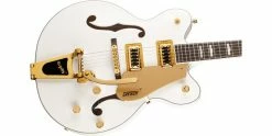 New 🔔 Gretsch G5422TG Electromatic Classic Double Cut Snowcrest White 😍 -Cheap Guitar Store gretsch g5422tg electromatic classic double cut snowcrest white body angle