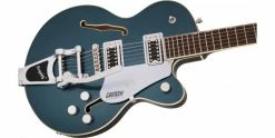 Best deal 👏 Gretsch G5655T Electromatic Center Block Jr. Single-Cut With Bigsby Jade Grey Metallic 🔔 -Cheap Guitar Store gretsch g5655t electromatic center block jr. single cut with bigsby jade grey metallic body angle 1