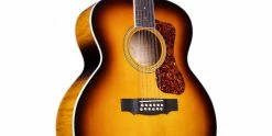 Hot Sale ⌛ Guild F-2512E Deluxe Westerly 12-String Electro-Acoustic Antique Sunburst 🥰 -Cheap Guitar Store guild f 2512e deluxe antique sunburst body detail