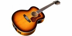 Hot Sale ⌛ Guild F-2512E Deluxe Westerly 12-String Electro-Acoustic Antique Sunburst 🥰 -Cheap Guitar Store guild f 2512e deluxe antique sunburst front angle