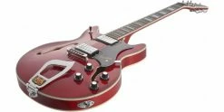 Coupon 💯 Hagstrom Alvar Wild Cherry Transparent 😍 -Cheap Guitar Store hagstrom alvar wild cherry transparent side angle