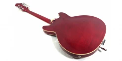 Flash Sale 🔥 Hagstrom Tremar Viking Deluxe Wild Cherry Transparent ⭐ -Cheap Guitar Store hagstrom tremar viking deluxe wild cherry transparent back