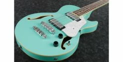 Best reviews of 🥰 Ibanez AGB260-SFG Artcore Vibrante Semi-Hollow Bass Sea Foam Green 😉 -Cheap Guitar Store ibanez agb260 sfg artcore vibrante semi hollow bass sea foam green body angle