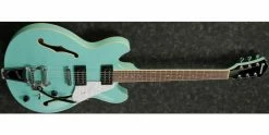 Discount 👍 Ibanez AS63T-SFG Artcore Vibrante With Bigsby Sea Foam Green ✨ -Cheap Guitar Store ibanez as63t sfg artcore vibrante with bigsby sea foam green front angle