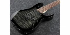 Best deal ❤️ Ibanez GRG7221QA-TKS 7-String Transparent Black Sunburst 👍 -Cheap Guitar Store ibanez grg7221qa tks 7 string transparent black sunburst body angle