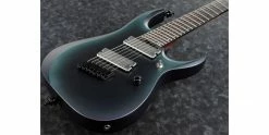 Discount ✔️ Ibanez RGD71ALMS-BAM Axion 7-String Multi-Scale Black Aurora Burst Matte 😍 -Cheap Guitar Store ibanez rgd71alms bam axion label black aurora burst matte body angle 2
