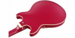 Discount 💯 Ibanez AMH90-CRF Artcore Expressionist Cherry Red Flat 💯 -Cheap Guitar Store ibanez amh90 cherry red flat body back angle