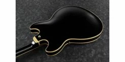 New 🔔 Ibanez JSM20 John Scofield Black Low Gloss 🌟 -Cheap Guitar Store ibanez jsm20 john scofield black low gloss body back angle