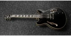 New 🔔 Ibanez JSM20 John Scofield Black Low Gloss 🌟 -Cheap Guitar Store ibanez jsm20 john scofield black low gloss front angle