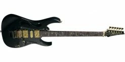 Discount ⭐ Ibanez PIA3761 Steve Vai Signature Onyx Black 💯 -Cheap Guitar Store ibanez pia3761 steve vai signature onyx black front angle