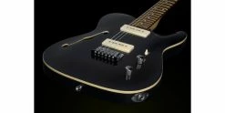 Top 10 🔔 Michael Kelly 59 Thinline Gloss Black ✔️ -Cheap Guitar Store michael kelly 59 thinline gloss black body bottom angle