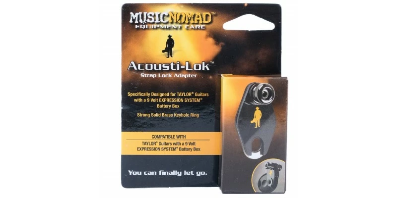 Budget 🛒 MusicNomad MN272 Acousti-Lok Strap Lock Adapter For Taylor With 9V Expression System 🎉